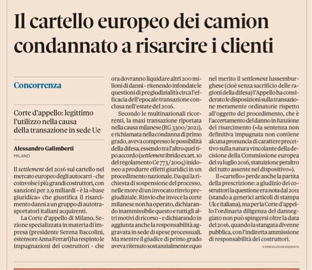 artcolo il sole 24 ore